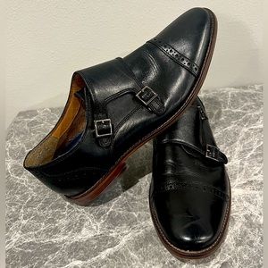 Black Double Monk Strap Male Dress Shoe